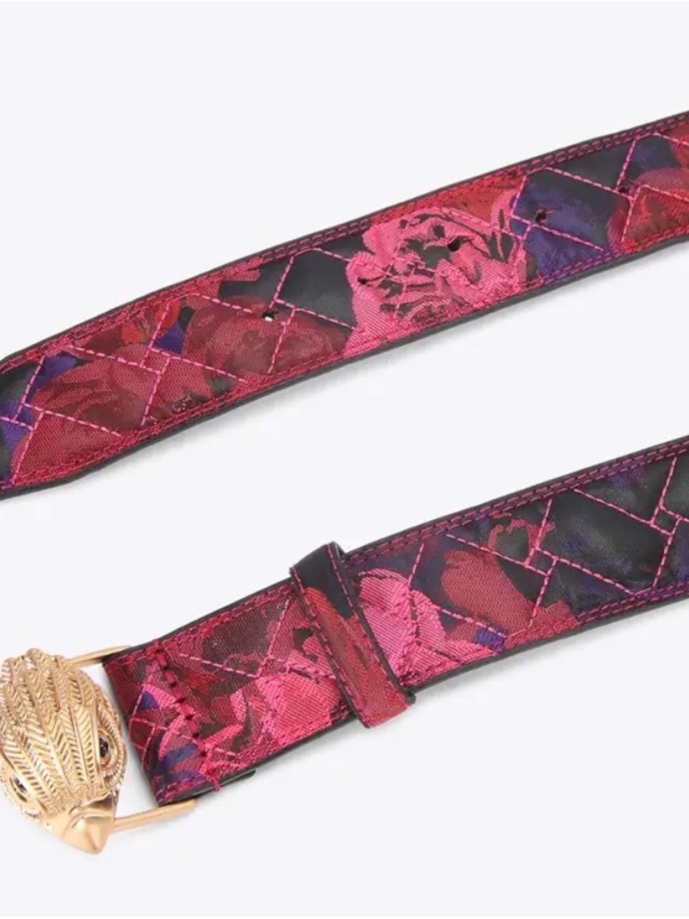 Kurt Geiger new with tags fuchsia Kensington Belt Sz m/l jacquard so cool